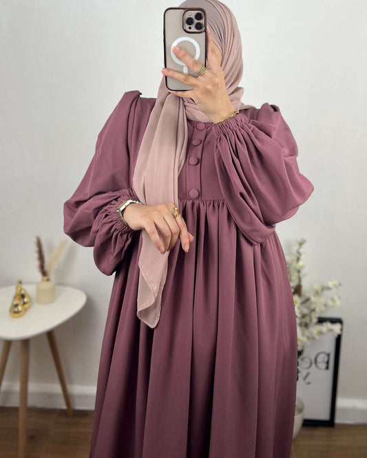 👑 فستان الملكة - أناقة فاخرة للمحجبات 👑